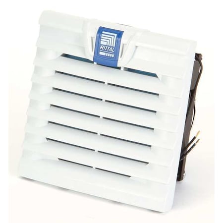 Rittal Axial Fan, Square, 115V AC, 1 Phase, PBT Plastic, 4 5/8 in W. 3237110
