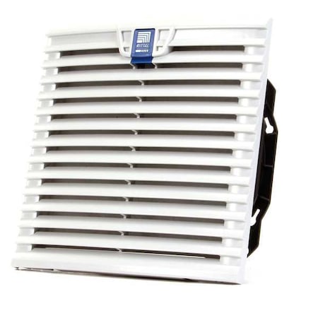 Rittal Wet-Location Square Axial Fan, Square, 24V DC, PBT Plastic, 10 1/8 in W. 3240124