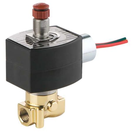 Asco Solenoid Valve, 3-Way, 2-Position, Configurable, 1/4 in Pipe Size, 12V DC, Moderate Flow, NBR EF8314H301 12/DC