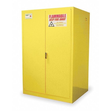 Eagle Mfg Hazardous Material Storage Cabinet, 60 gal (2 x 30 gal Drums), 1 Shelves, Steel, 43 in W x 65 in H x HAZ1992X