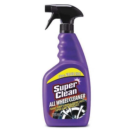 Superclean 32 oz All Wheel Cleaner Plastic Bottle, Purple, Trigger Spray 100790