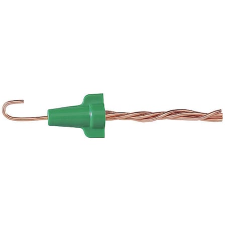 Ideal Twist-On Wire Connector, 10 AWG Max, Green, Polypropylene Insulation, 600 V, 100 PK 30-092