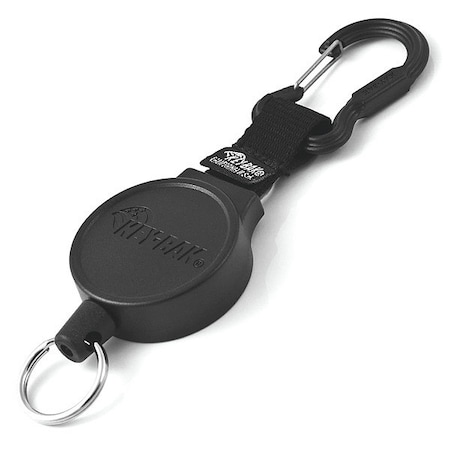 Zoro Select Key Reel, Split Ring Type, Black #6C