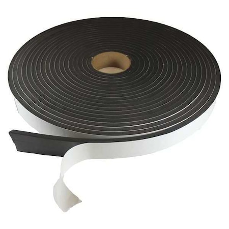 ZORO SELECT Sponge Roll, Neo-EPDM-SBR, 3/16x3/8 In CNES593163/850T