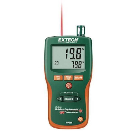 Extech Wireless Pin/Pinless Moisture Meter Kit MO290-NISTL