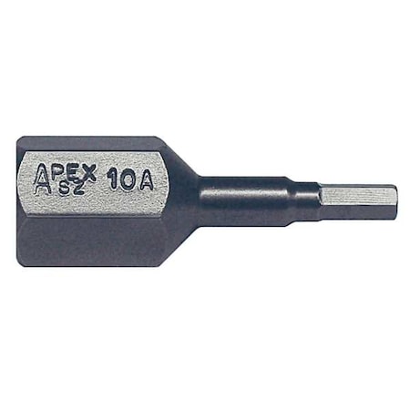 Apex Tool Group Torsion Bit, SAE, 3/8", Hex, 1/8", 1-3/8" SZ-10-A