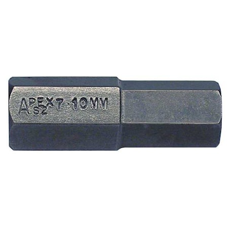 Apex Tool Group Torsion Bit, Metric, 7/16", Hex, 10mm, 7/8" SZ-7-10MM