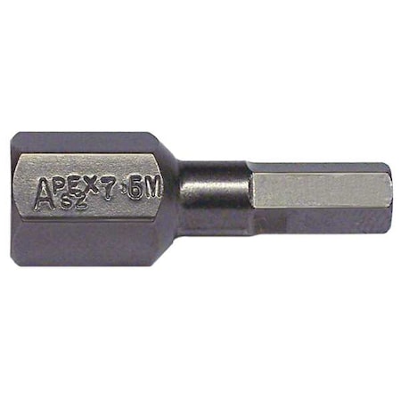 Apex Tool Group Torsion Bit, Metric, 7/16", Hex, 6mm, 7/8" SZ-7-6MM