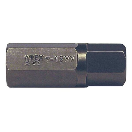 Apex Tool Group Torsion Bit, Metric, 7/16", Hex, 12mm, 7/8" SZ-7-12MM