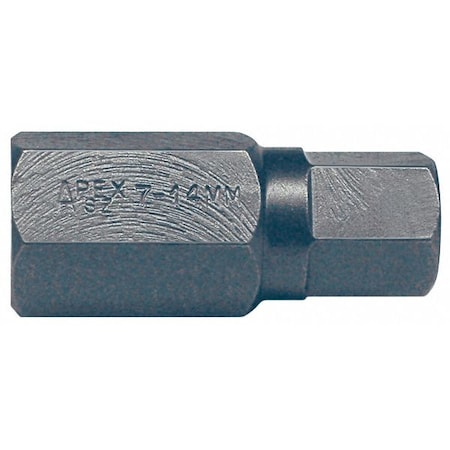 Apex Tool Group Torsion Bit, Metric, 7/16", Hex, 14mm, 7/8" SZ-7-14MM