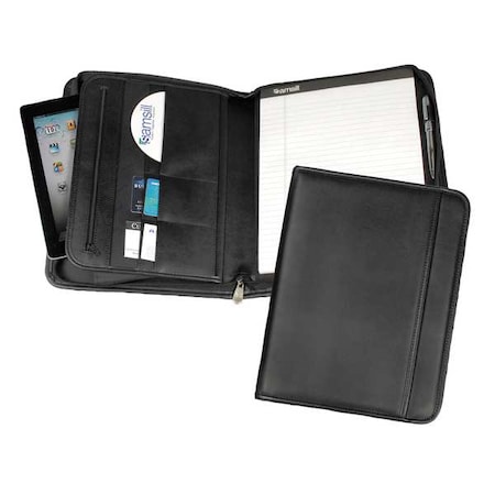 Samsill Professional Zippered Pad Holder, Pockets/Slots, Writing Pad, Black SAM70820