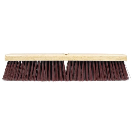 Tough Guy 24" Maroon Floor Brush, Recycled PET, Wood 90754