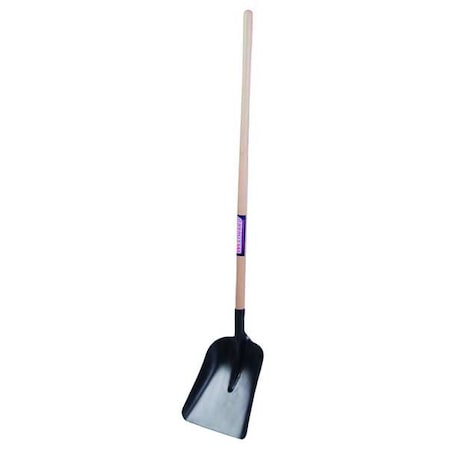 Westward Standard Scoop Square Point Shovel, 14 ga Not Applicable Blade, Steel Blade, Forward Turn Step 6YU35