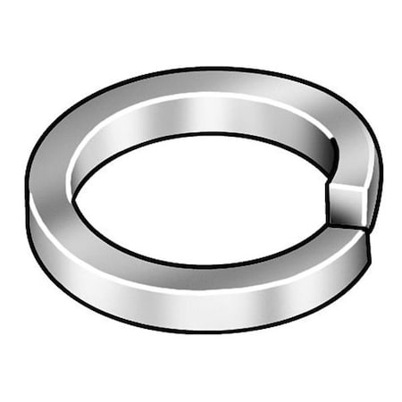 Zoro Select Split Lock Washer, For Screw Size 1-1/4 in Steel, Plain Finish, 10 PK HLWIA125USA-010BX
