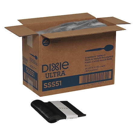 Dixie Spoon, Black, Medium Weight, PK960 SSS51