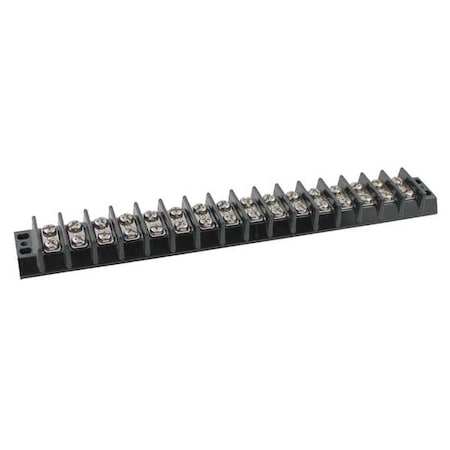 Zoro Select Terminal Strip, 16 Pole, 2 Row, 30 A, 600 V AC, 10 AWG, Screw Termination 6ZEJ5
