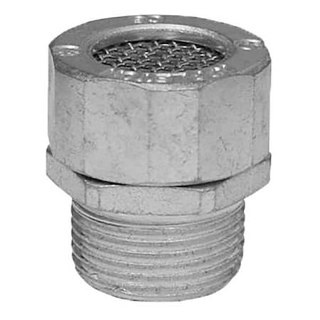 Appleton Electric IMC Drain, 3/4 in, Threaded, Aluminum, Plain, Silver CRN75