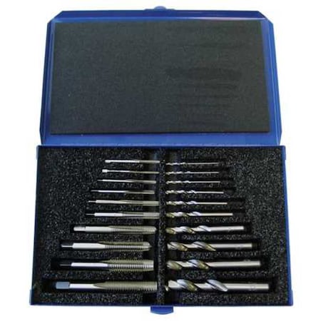 Chicago-Latrobe 20PC Screw Machine Drill & Plug Hand Tap 157/1002 Set CL HS, N44, N39, N36, N29, N25, N7, F, 5/16, U, 27/64 12910