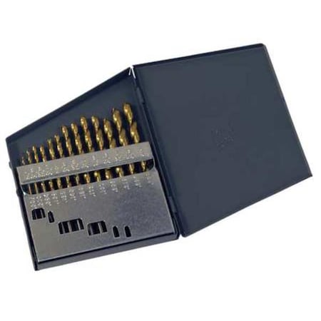 Chicago-Latrobe 13PC 135 Degree Heavy-Duty Jobber Length Drill Set Chicago-Latrobe 150ASP-TN TiN HSS 1/16-1/4x1/64 41798