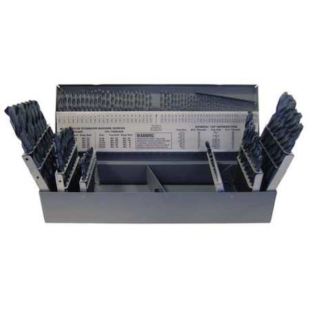 Chicago-Latrobe 115PC 135 Deg HD Jobber Lngth Drill Set Chicago-Latrobe 150ASP-TN TiN HSS 1/16-1/2, A-Z, No 1-No 60 41804