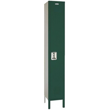 Lyon Wardrobe Locker, 12" W, 12" D, 78" H, (1) Wide, (1) Opening, Forest Green 66R5112SU