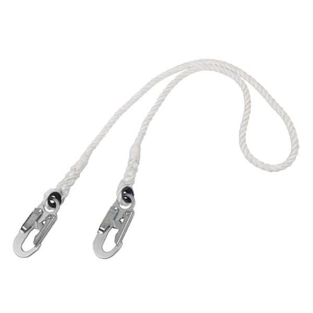 3M Protecta PRO(TM) Positioning Lanyard, 6 ft. Length, Snap Hook, Steel, 1 Leg(s), 310 lb. Weight Capacity 1385501