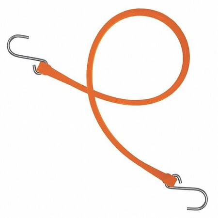 The Perfect Bungee Standard Bungee Strap, S-Hook, 18inL, Ornge B18NG