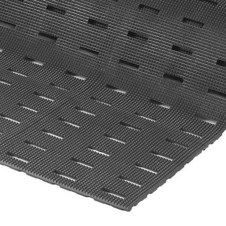 Notrax Drainage Runner, Slotted, 2 ft. W x 6 ft. L, Black 420S0026BL