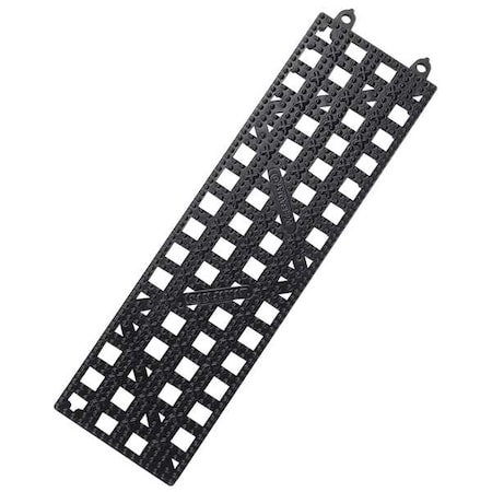 San Jamar Bar Mat 12x3 1/2, Plastic Black VM5180BK