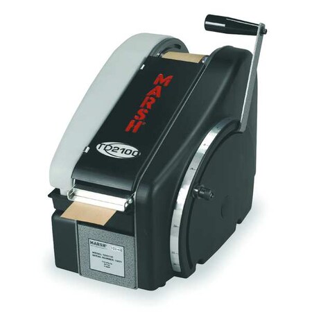 Marsh Tape Dispensing Machine, 3 Max. Tape Width. 9 in Tape Core Dia, Metal, Plastic, Black TDH