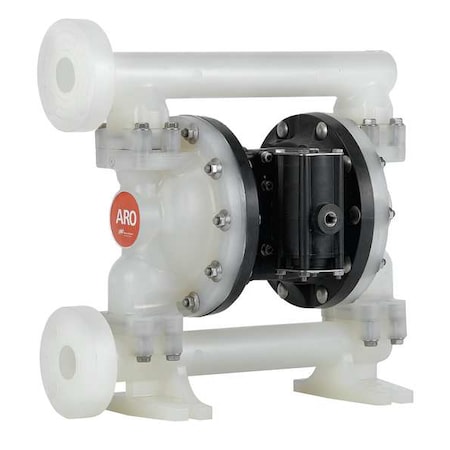 Aro Double Diaphragm Pump, Polypropylene, Air Operated, Santoprene, 53 GPM PD10P-FPS-PAA