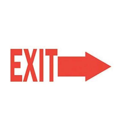 Brady Exit Sign, Polyester, 10" W, 7" H, Exit, White 122634