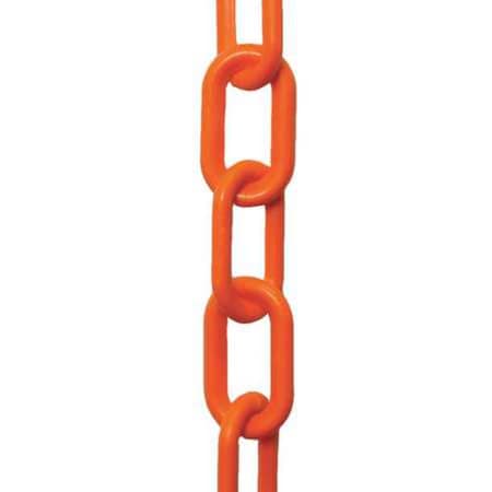 Zoro Select Plastic Chain, Orange, 300 ft Length, Gloss 50012-300