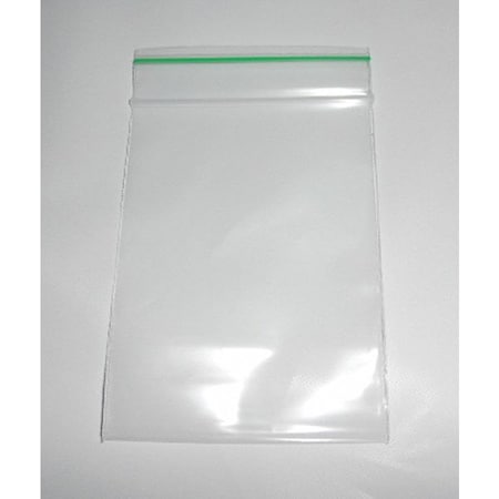Minigrip Greenline Reclosable Bag, Zip Seal, 6 in L, 9 in W, 2 mil Thick, Low Density Polyethylene (LDPE), Clear MGBD2P0609