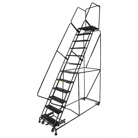 Ballymore 153 in H Steel Rolling Ladder, 12 Steps, 450 lb Load Capacity WA123221G