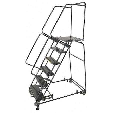 Ballymore 93 in H Steel Rolling Ladder, 6 Steps, 450 lb Load Capacity WA063221P