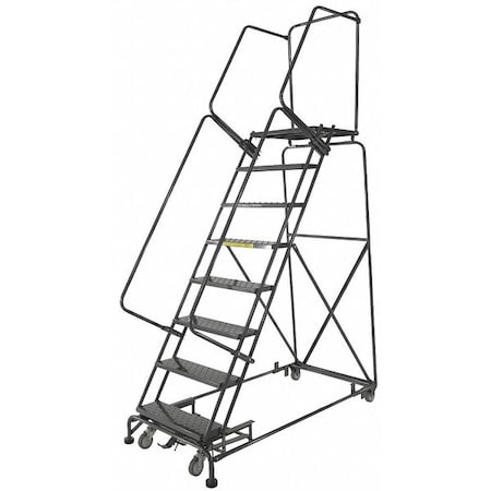 Ballymore 113 in H Steel Rolling Ladder, 8 Steps, 450 lb Load Capacity WA083221P