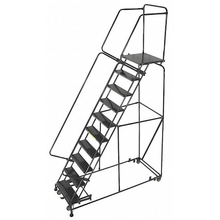 Ballymore 133 in H Steel Rolling Ladder, 10 Steps, 450 lb Load Capacity WA103221P