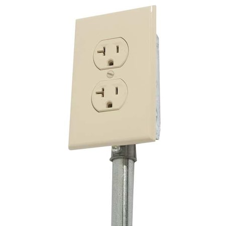 Porta-Fab Duplex Straight Blade Receptacle, 15 A, 110V AC, 2 Pole, 3 Wire, Flush Mount, Grounded OUTLET-STD