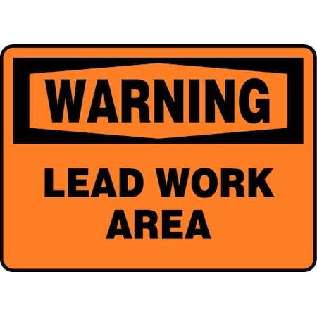 Accuform Warning Sign, 7 in H, 10 in W, Plastic, Rectangle, English, MCAW310VP MCAW310VP