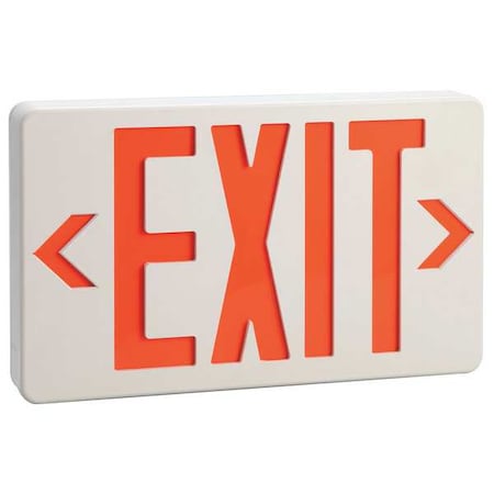 Zoro Select Thermoplastic LED Exit Sign with Battery Backup, 6CGL5 (Formerly LumaPro) 6CGL5
