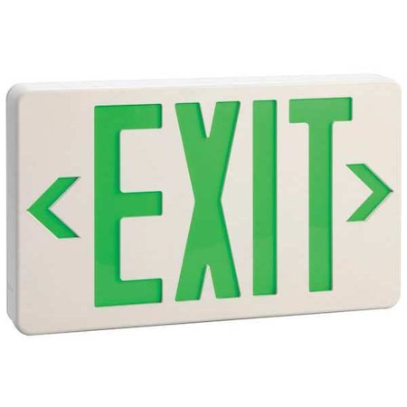 Zoro Select Thermoplastic LED Exit Sign with Battery Backup, 6CGL6 (Formerly LumaPro) 6CGL6