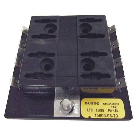 Eaton Bussmann Fuse Panel, 0 to 30A Amp Range, 32V DC Volt Rating, 8 Poles, Quick Connect, Automotive Fuse Type 15600-08-20