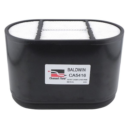 Baldwin Filters Air Filter, 5-31/32 to 10-29/32x7-7/32 in CA5416