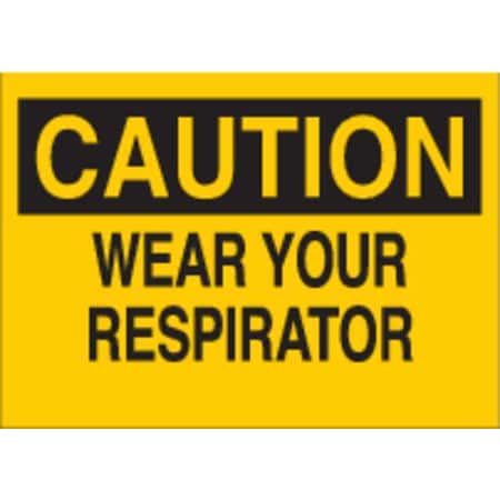Brady Caution Sign, Plastic, Rectangle, English 25209