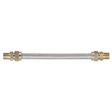 Dormont Gas Connetor, 304 SS, 5/8 x 24 In 30-4141-24