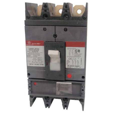 Ge Molded Case Circuit Breaker, SG Series, 400 A, 3 Pole, 600V AC, 200kA at 120/240V AC SGPA36AT0400