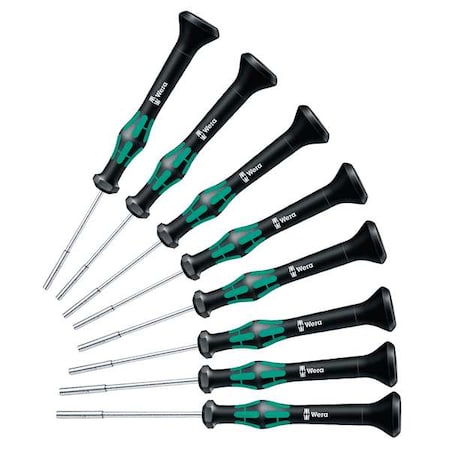 Wera Precision Nut Driver Set, 8 Pieces, SAE 05345279001