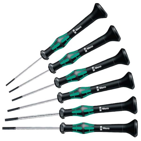 Wera Precision Screwdriver Set, Slotted, 6 pcs 05345270001
