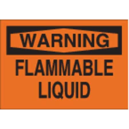 Brady Warning Sign, 7 in H, 10 in W, Plastic, Rectangle, English, 25692 25692